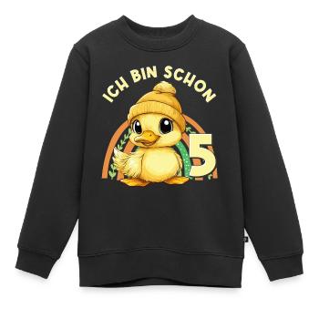5. Geburtstag Ente Regenbogen Süß Niedlich - Kinder Premium Organic Sweatshirt - Schwarz - Vorne - AI Model Kid Female (0cm)