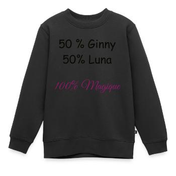Magisches T-Shirt: Ginny + Luna - Kinder Premium Organic Sweatshirt - Schwarz - Vorne - AI Model Kid Female (0cm)