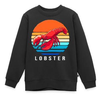 Languste Meeresfrüchte Lobster Hummer - Kinder Premium Organic Sweatshirt - Schwarz - Vorne - AI Model Kid Female (0cm)