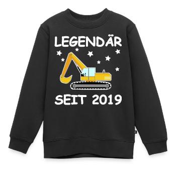Excavatrice légendaire 2019 - Sweat Premium enfant bio - noir - Devant - AI Model Kid Female (0cm)