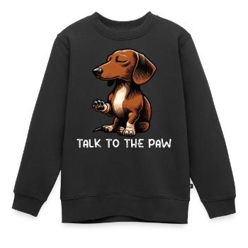 Parlez au propriétaire de teckel patte teckel propriétaire de teckel propriétaire de teckel - Sweat Premium enfant bio - noir - Devant - AI Model Kid Female (0cm)