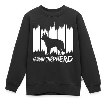 German Shepherd - Kinder Premium Organic Sweatshirt - Schwarz - Vorne - AI Model Kid Female (0cm)