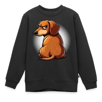 Propriétaire teckel Teckel Propriétaire teckel Propriétaire teckel Amant teckel - Sweat Premium enfant bio - noir - Devant - AI Model Kid Female (0cm)