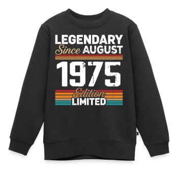 Légendaire Depuis Août 1975 Vintage Rétro - Sweat Premium enfant bio - noir - Devant - AI Model Kid Female (0cm)