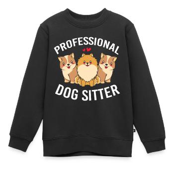 Pet Sitter Pets Babysitter - Kids Premium Organic Sweatshirt - black - Front - AI Model Kid Female (0cm)