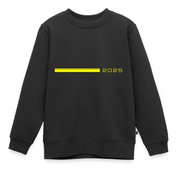 2025 Strich - Kinder Premium Organic Sweatshirt - Schwarz - Vorne - AI Model Kid Female (0cm)