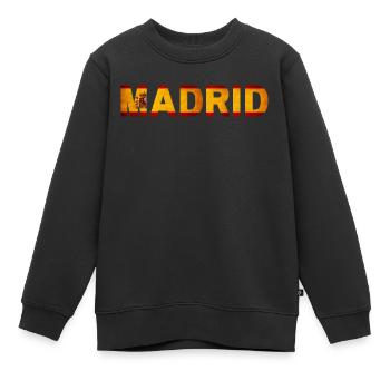 Madrid - Kinder Premium Organic Sweatshirt - Schwarz - Vorne - AI Model Kid Female (0cm)