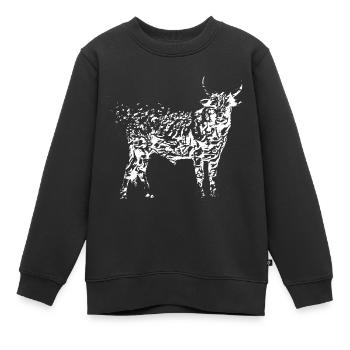 Stier - Kinder Premium Organic Sweatshirt - Schwarz - Vorne - AI Model Kid Female (0cm)