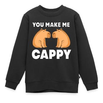 Capibara Capybara - Kinder Premium Organic Sweatshirt - Schwarz - Vorne - AI Model Kid Female (0cm)