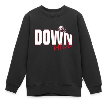 Downhill - Kinder Premium Organic Sweatshirt - Schwarz - Vorne - AI Model Kid Female (0cm)