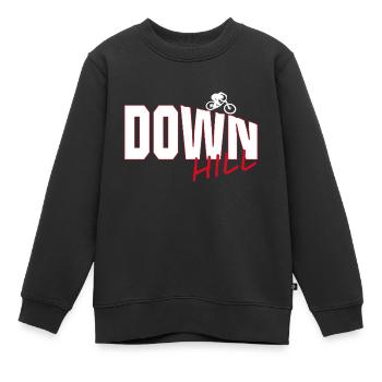 Downhill - Kinder Premium Organic Sweatshirt - Schwarz - Vorne - AI Model Kid Female (0cm)