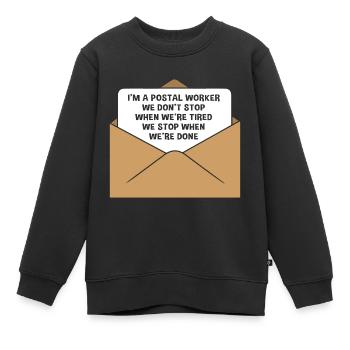 Cachet de la poste - Sweat Premium enfant bio - noir - Devant - AI Model Kid Female (0cm)