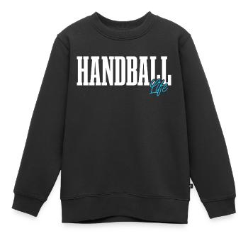 Handball Handballer - Kinder Premium Organic Sweatshirt - Schwarz - Vorne - AI Model Kid Female (0cm)