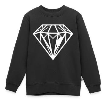 Bijou de pierre précieuse en diamant - Sweat Premium enfant bio - noir - Devant - AI Model Kid Female (0cm)