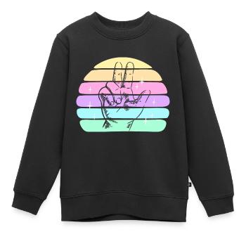 I'm already three birthday young girls - Kids Premium Organic Sweatshirt - black - Front - AI Model Kid Female (0cm)