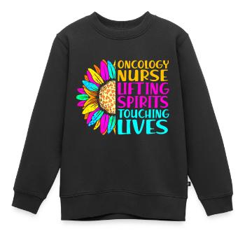 Kinderkrebs Krebs-Überlebender Krebs stinkt - Kinder Premium Organic Sweatshirt - Schwarz - Vorne - AI Model Kid Female (0cm)