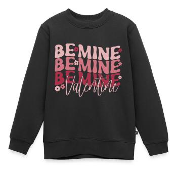 Valentinstag Herz Liebe Geschenkidee T-shirt - Kinder Premium Organic Sweatshirt - Schwarz - Vorne - AI Model Kid Female (0cm)