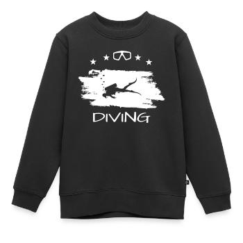 DIVING - Kinder Premium Organic Sweatshirt - Schwarz - Vorne - AI Model Kid Female (0cm)