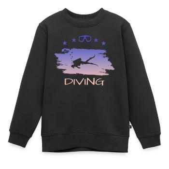 Scuba Diving - Kinder Premium Organic Sweatshirt - Schwarz - Vorne - AI Model Kid Female (0cm)