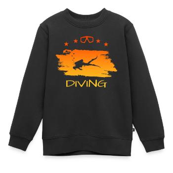 tauchen, diving - Kinder Premium Organic Sweatshirt - Schwarz - Vorne - AI Model Kid Female (0cm)