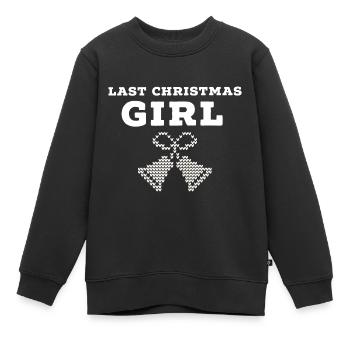 Last Christmas Girl Merry Christmas T-Shirt - Sweat Premium enfant bio - noir - Devant - AI Model Kid Female (0cm)