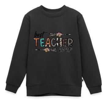 Bester Lehrer aller Zeiten - Kinder Premium Organic Sweatshirt - Schwarz - Vorne - AI Model Kid Female (0cm)