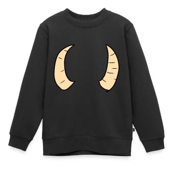 horn hörner symbol gelb - Kinder Premium Organic Sweatshirt - Schwarz - Vorne - AI Model Kid Female (0cm)