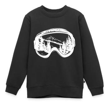 Lunettes de ski Piste Mountains - Sweat Premium enfant bio - noir - Devant - AI Model Kid Female (0cm)