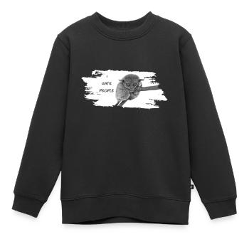 i hate people - Kinder Premium Organic Sweatshirt - Schwarz - Vorne - AI Model Kid Female (0cm)