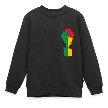 Juneteenth Day 1865, Black Lives Matter - Sweat Premium enfant bio - noir - Devant - AI Model Kid Female (0cm)