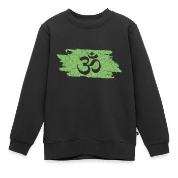 Om - Kinder Premium Organic Sweatshirt - Schwarz - Vorne - AI Model Kid Female (0cm)