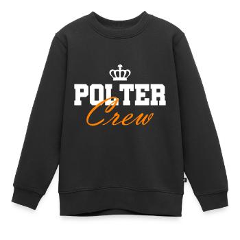 Polter Crew Verlobung Hochzeit - Kinder Premium Organic Sweatshirt - Schwarz - Vorne - AI Model Kid Female (0cm)