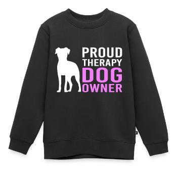 Thérapeute Thérapie canine Thérapie canine Dresseur de chiens - Sweat Premium enfant bio - noir - Devant - AI Model Kid Female (0cm)