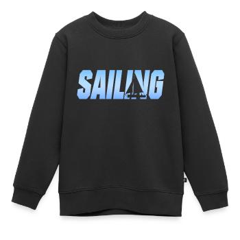 Seglen Segler Segelschiff - Kinder Premium Organic Sweatshirt - Schwarz - Vorne - AI Model Kid Female (0cm)