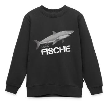 Fische Sternzeichen Fische - Kinder Premium Organic Sweatshirt - Schwarz - Vorne - AI Model Kid Female (0cm)