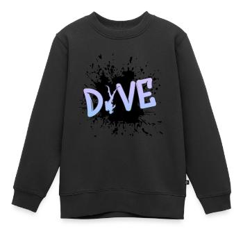 dive - Kinder Premium Organic Sweatshirt - Schwarz - Vorne - AI Model Kid Female (0cm)