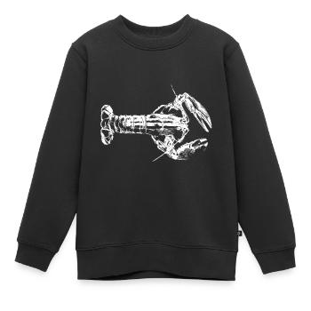 Homard - Sweat Premium enfant bio - noir - Devant - AI Model Kid Female (0cm)