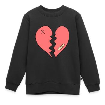 Cicatrices au cœur brisé - Sweat Premium enfant bio - noir - Devant - AI Model Kid Female (0cm)