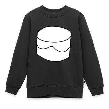 icône de gâteau gâteau de gâteau dessin animé - Sweat Premium enfant bio - noir - Devant - AI Model Kid Female (0cm)