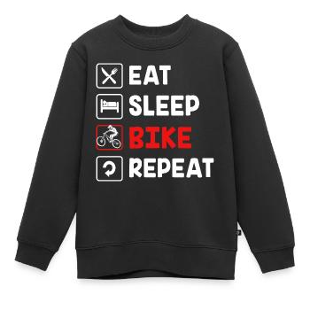 Mountainbike Mountainbiken Mountainbiker - Kinder Premium Organic Sweatshirt - Schwarz - Vorne - AI Model Kid Female (0cm)