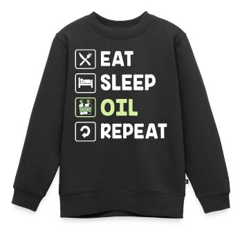Huile essentielle - Sweat Premium enfant bio - noir - Devant - AI Model Kid Female (0cm)