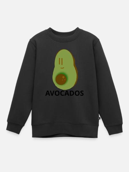 AVOCADO - Kinder Premium Organic Sweatshirt - Schwarz