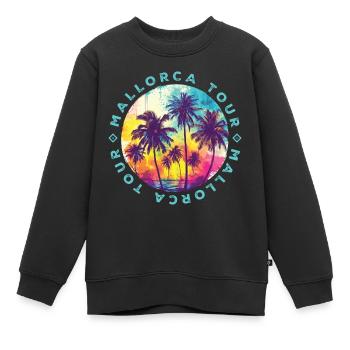 Mallorca Tour Palmen - Kinder Premium Organic Sweatshirt - Schwarz - Vorne - AI Model Kid Female (0cm)