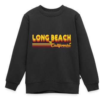 Long Beach Kalifornien aus dem Los Angeles County - Kinder Premium Organic Sweatshirt - Schwarz - Vorne - AI Model Kid Female (0cm)