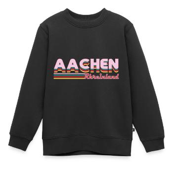 Aix-la-Chapelle Rheinland Design pour les natifs d’Aix-la-Chapelle - Sweat Premium enfant bio - noir - Devant - AI Model Kid Female (0cm)