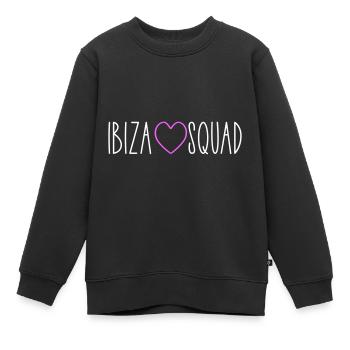 Ibiza Squad Heart - Sweat Premium enfant bio - noir - Devant - AI Model Kid Female (0cm)