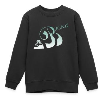 biken - Kinder Premium Organic Sweatshirt - Schwarz - Vorne - AI Model Kid Female (0cm)