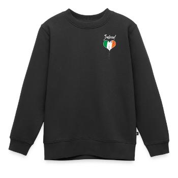 Irland - Kinder Premium Organic Sweatshirt - Schwarz - Vorne - AI Model Kid Female (0cm)
