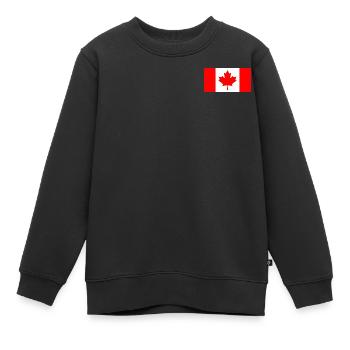 Kanada Flagge - Kinder Premium Organic Sweatshirt - Schwarz - Vorne - AI Model Kid Female (0cm)
