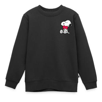 Peanuts Snoopy With Heart - Kids Premium Organic Sweatshirt - black - Front - AI Model Kid Female (0cm)